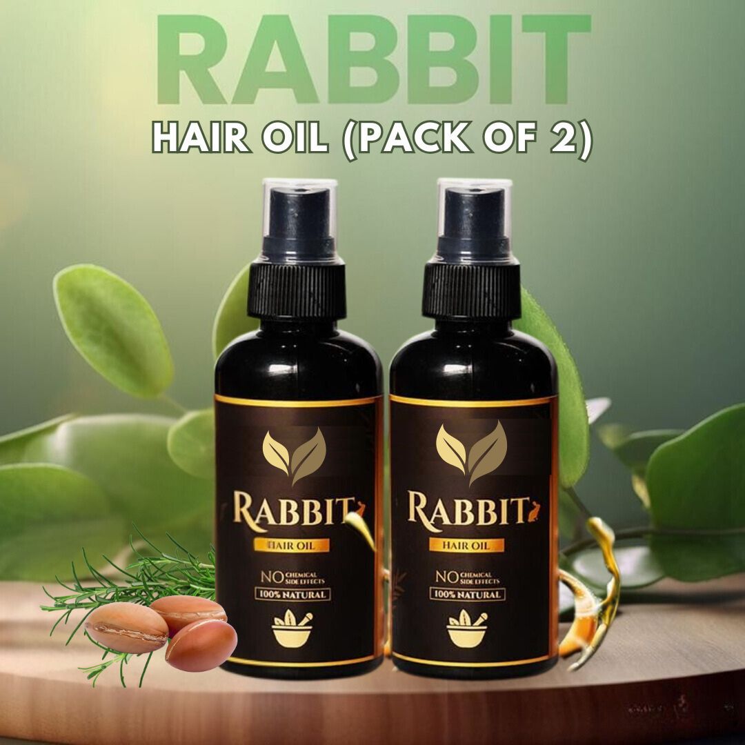 ⭐Rabbit Hair Growth Oil (Pack of 2) 🔥 BUY 1 GET 1 FREE 🔥 SALE 50% OFF🔥