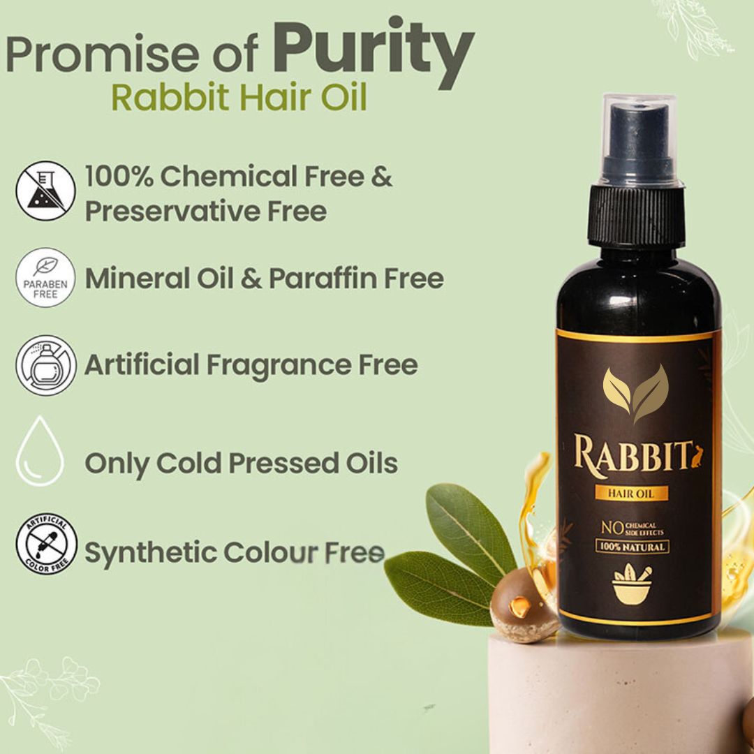 ⭐Rabbit Hair Growth Oil (Pack of 2) 🔥 BUY 1 GET 1 FREE 🔥 SALE 50% OFF🔥