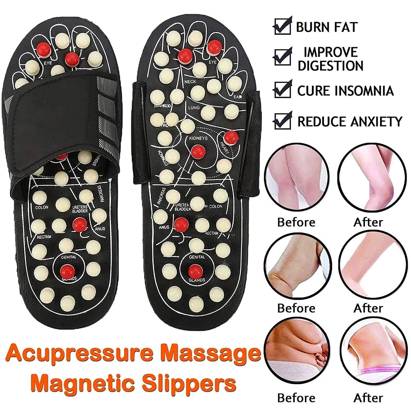 Acupressure Yoga Slippers - 41 Acupressure Points for Blood Flow & Pain Relief