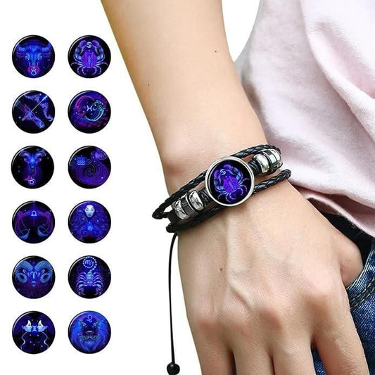 🧿Astrology Bracelet 🧿| 🔥Black Leather Adjustable Bracelet 🔥|Get your Own zodiac signs🧿| ⏰Limited Period Offer ⏰| ⭐⭐⭐⭐⭐