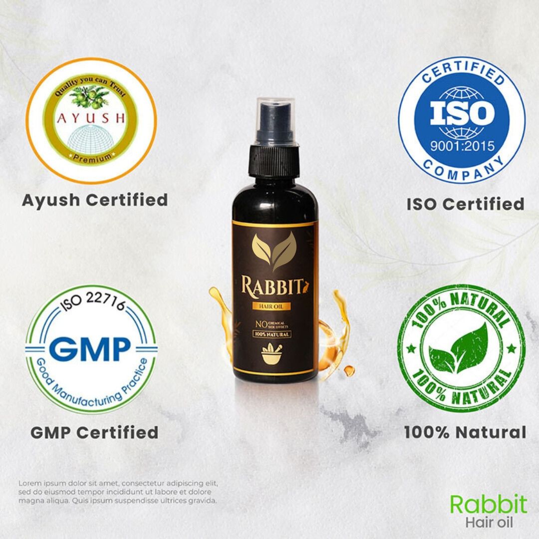 ⭐Rabbit Hair Growth Oil (Pack of 2) 🔥 BUY 1 GET 1 FREE 🔥 SALE 50% OFF🔥