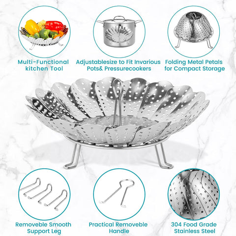 Stainless Steel Steamer basket for Veggie/Seafood