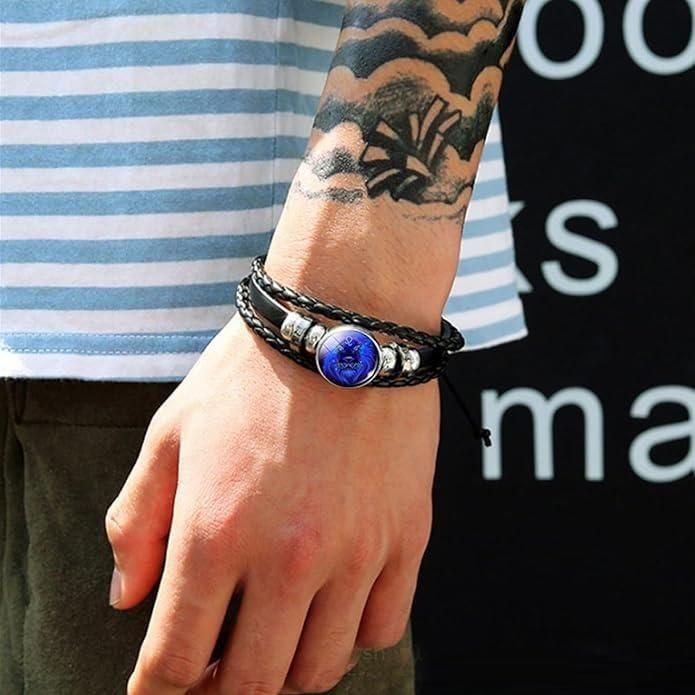 🧿Astrology Bracelet 🧿| 🔥Black Leather Adjustable Bracelet 🔥|Get your Own zodiac signs🧿| ⏰Limited Period Offer ⏰| ⭐⭐⭐⭐⭐