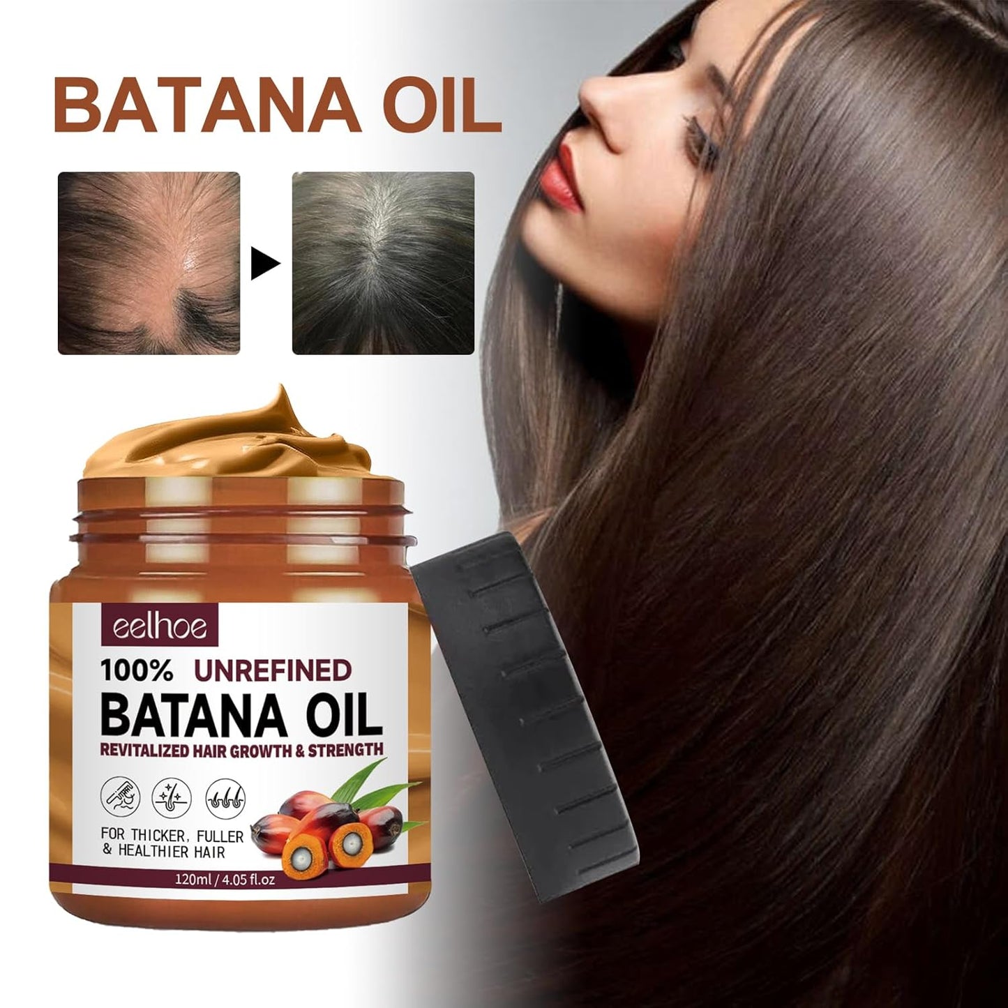 Natural Raw Batana Oil for Hair Growth, Strength and Repair