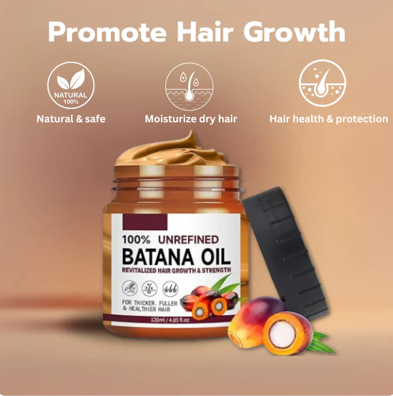 Natural Raw Batana Oil for Hair Growth, Strength and Repair