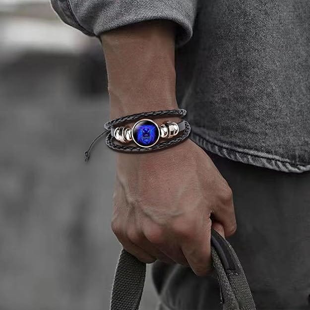 🧿Astrology Bracelet 🧿| 🔥Black Leather Adjustable Bracelet 🔥|Get your Own zodiac signs🧿| ⏰Limited Period Offer ⏰| ⭐⭐⭐⭐⭐